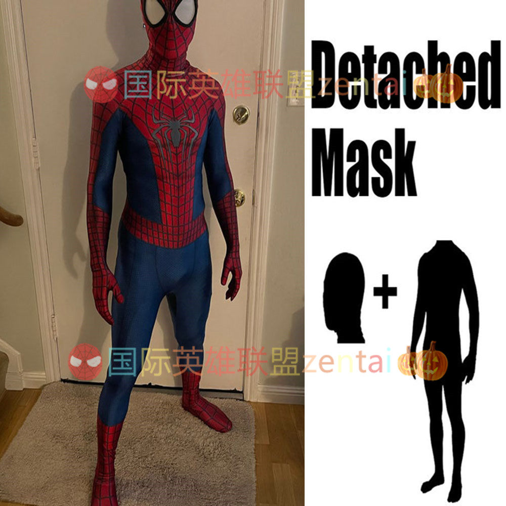 thumbnail for Adult and Kidsren's Amazing 2 Spider-Man Costume Cosplay One-Piece Tight-Fitting Clothes Halloween Zentai Suit