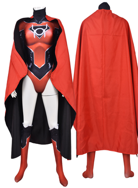 红灯侠女超人Red Lantern Supergirl Cosplay万圣节舞台扮演Cos服
