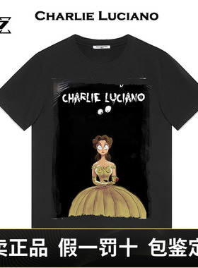 Charlie Luciano美女野兽cl暗黑童话男女情侣潮牌半袖短袖T恤tee
