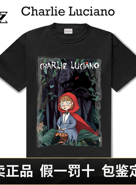 Charlie Luciano小红帽cl暗黑童话男女情侣潮牌半袖短袖T恤tee