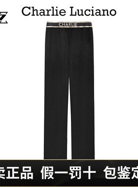 Charlie Luciano垂感醋酸裤cl显瘦薄款缎面阔腿直筒长裤女潮牌