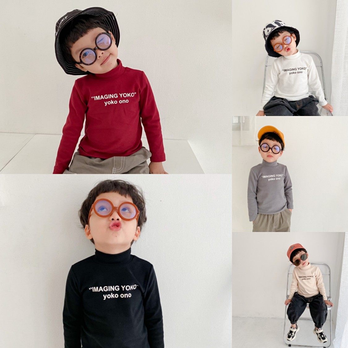 宝宝男女童中领纯棉半高圆领打底衫字母印花儿童韩版百搭长袖T恤,童装/婴儿装/亲子装,T恤,淘宝优惠券,粉丝福利购,淘宝优惠卷