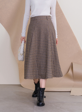 oldcolour欧珂冬季时尚新款休闲高腰A字裙长裙女P410604A1-699