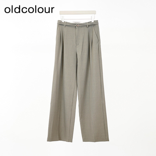 oldcolour欧珂商场同款时尚纯色宽松休闲长裤女Q130705A1