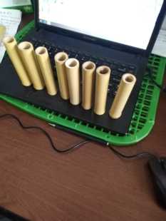 小竹筒老干料黄金玉竹节圈插花茶针筒雕刻字画原材料于把件11厘米