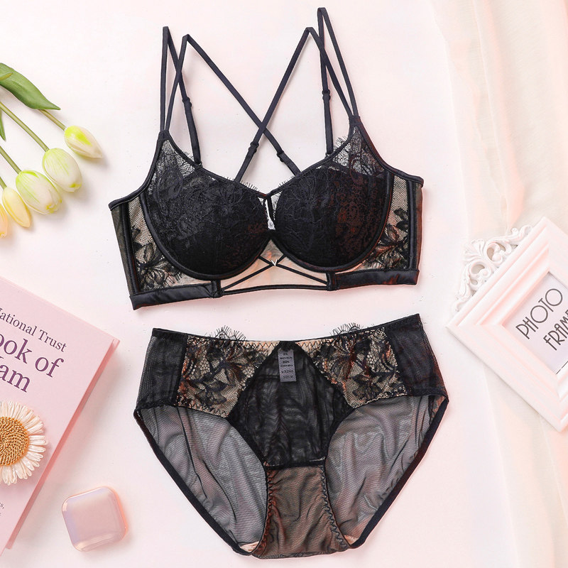 美背内衣女小胸聚拢显大收副乳防下垂性感交叉纯欲提拉文胸罩套装,女士内衣/男士内衣/家居服,文胸,淘宝优惠券,粉丝福利购,淘宝优惠卷