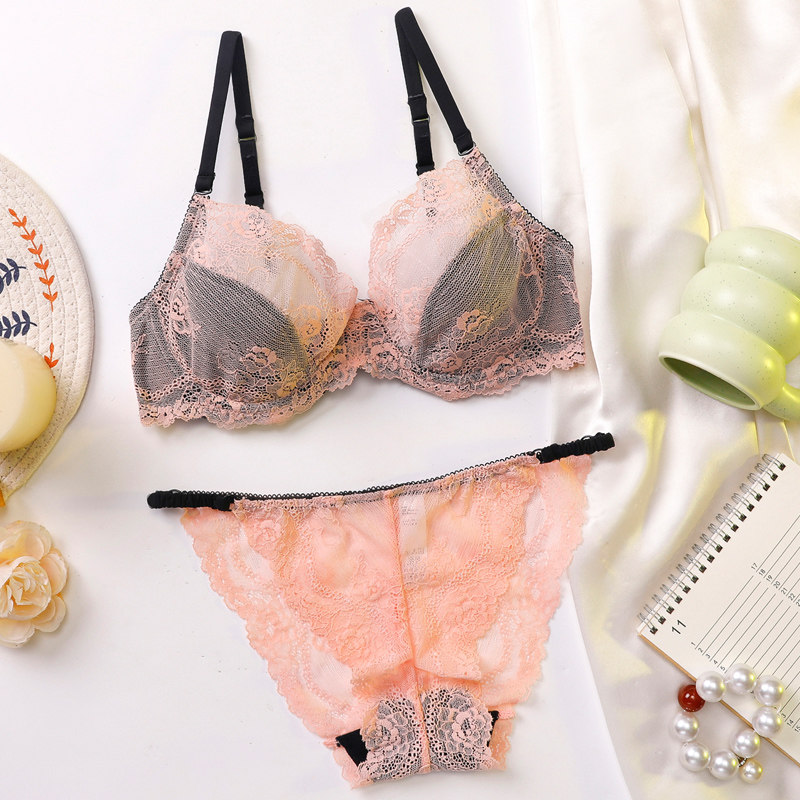 内衣女性感聚拢薄款蕾丝胸罩上托防下垂透气收副乳软钢圈文胸