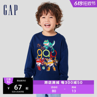 T恤儿童装 Gap男幼童春秋长袖 超级飞侠联名 运动舒适上衣765857