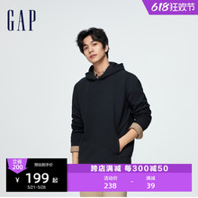 Gap男女装春季2024新款时尚华夫格连帽卫衣运动百搭情侣装889273