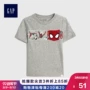 Áo thun trẻ em Gap Baby Boy Spider-Man Cotton 471916 E Avengers Series Áo ngắn tay trẻ em - Áo thun thời trang bé gái