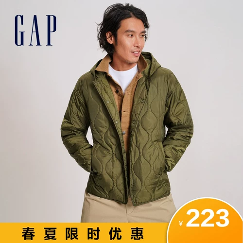 Gap, дизайнерский пуховик с капюшоном, весенняя удерживающая тепло куртка