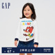 Gap男女幼童春秋纯棉长袖 洋气T恤765839 儿童装 疯狂动物城联名