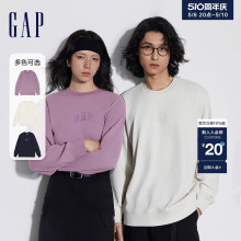 简约情侣装 Gap男装 2024春季 LOGO美式 复古圆领卫衣时尚 454250 新款