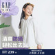 UPF40 Gap女童2024夏季 连帽轻薄外套890475 伞形防晒衣儿童装 新款