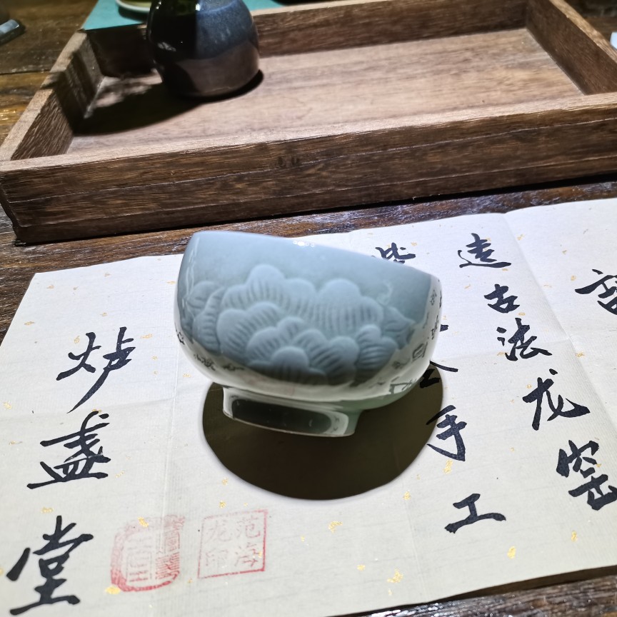 建阳建盏炉盏堂手工龙窑柴烧名家主人茶杯牡丹礼品高端茶器