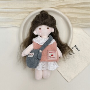 潮玩包挂礼物送闺蜜手工制作华德福娃娃玩偶可爱布艺娃娃创意礼品