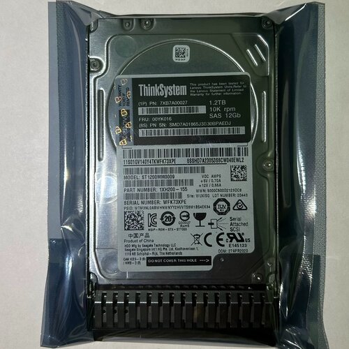 联想7XB7A00027 00YK016 12GB ST1200MM0009 1.2TB 10K SR650硬盘
