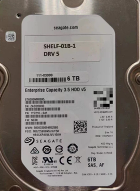 netapp E系列 LSI 111-03999 6TB SAS 3.5 1YZ210-041 原装硬盘