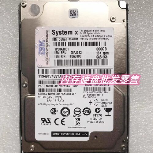 IBM300G15K2.5SAS00AJ081