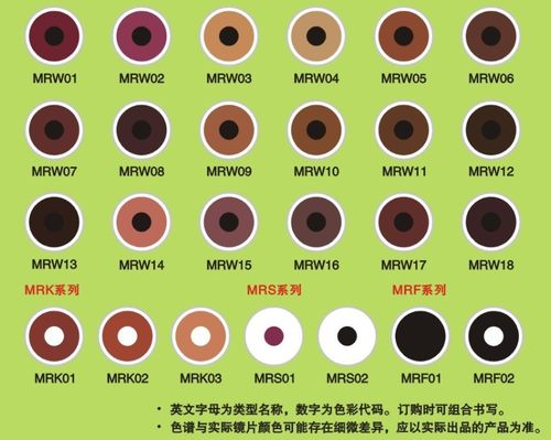 明魅美容片遮盖片全黑不透光定制镜片 一点黑 伟博MRW系列MRK小孔