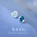 爆款 999纯银月亮太阳耳钉高级感女2025新款 耳环小众耳饰 巷南