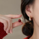 巷南 红珠水滴耳环轻奢高级感2026马过年耳钉女耳饰新年本命年