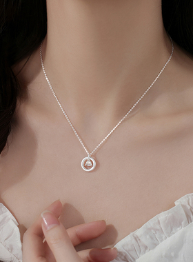 巷南999纯银铃兰花项链高级颈链