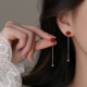 巷南 999纯银红球耳线本命年高级耳钉2026马过新年耳环女耳饰