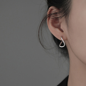 巷南 925银针素圈耳钉2026新款 爆款 女小众高级感夏季 耳环耳饰