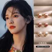 耳环高级感女耳饰 爆款 巷南 999纯银天然珍珠耳钉小众2026新款