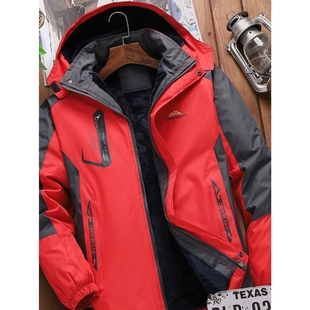 2025冬季 防风防水冲锋衣棉服男加绒加厚工作服棉衣外套防寒棉袄子