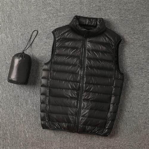 新款春秋轻薄便携男士棉服马甲保暖外套男宽松大码修身立领背心