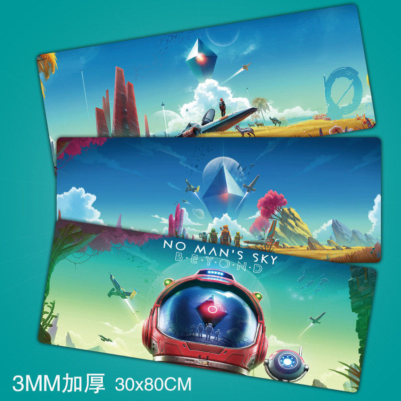 无人深空No Man's Sky游戏周边工作室电脑桌垫太空防水超大鼠标垫