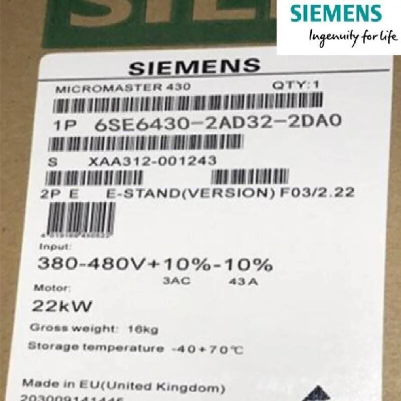 非实价议价议价6SE6430-2AD32-2DA0/2DAO 22kW MM430变频器A级滤