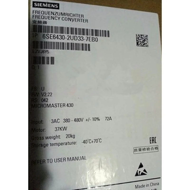 非实价议价议价功率37kW 6SE6430-2UD33-7EB0/7EBO 不带滤波器MM4