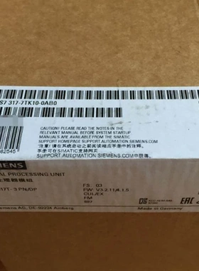 非实价议价议价6ES73177TK100AB0CPU317T-3PN/DP 6ES7317-7TK10-0