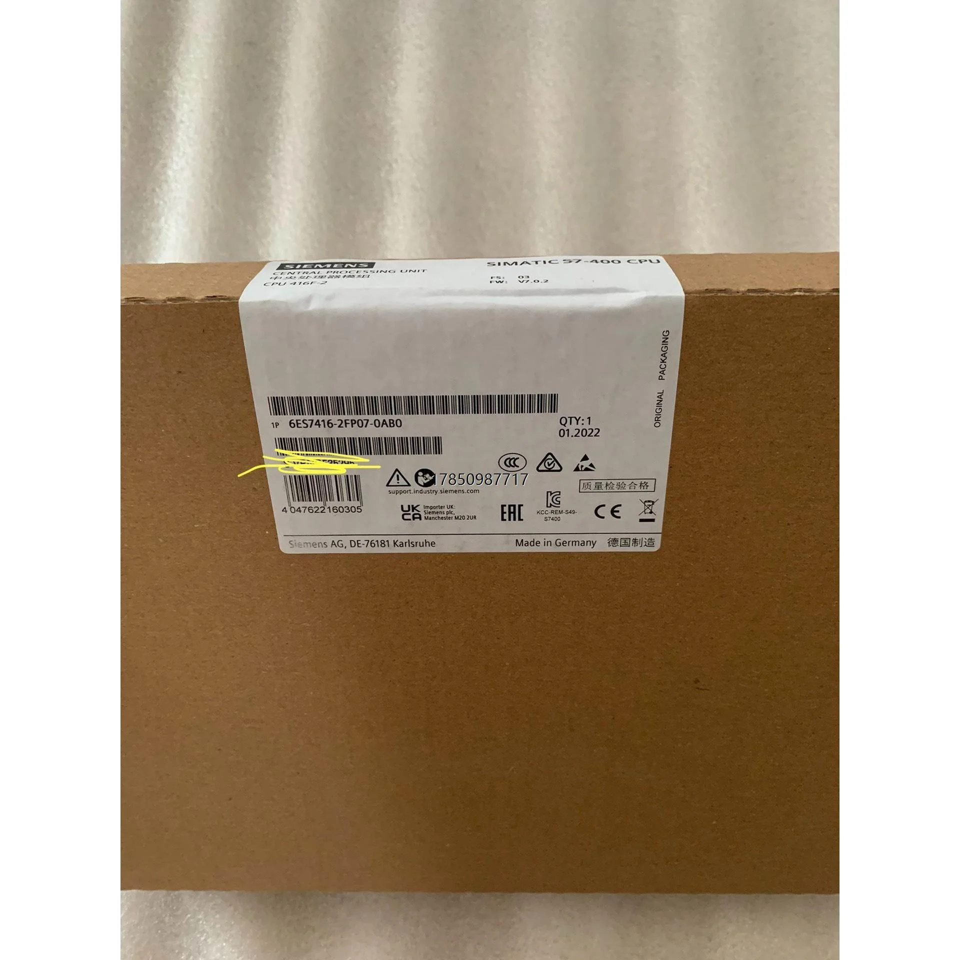 非实价议价议价议价询价6ES7416-2FP07-0AB0全新原装保内未开封，