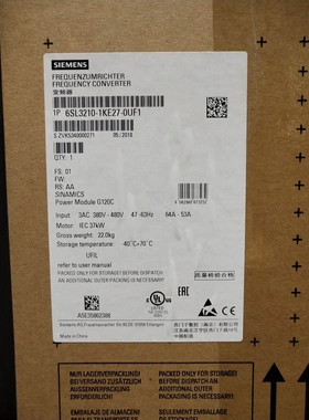 非实价议价议价G120C一体式37KW变频器6SL3210-1KE27-0UF1/OUF1非