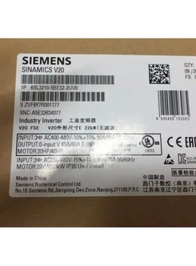 非实价议价议价6SL32105BE322UV0V20变频器30千瓦6SL3210-5BE32-2