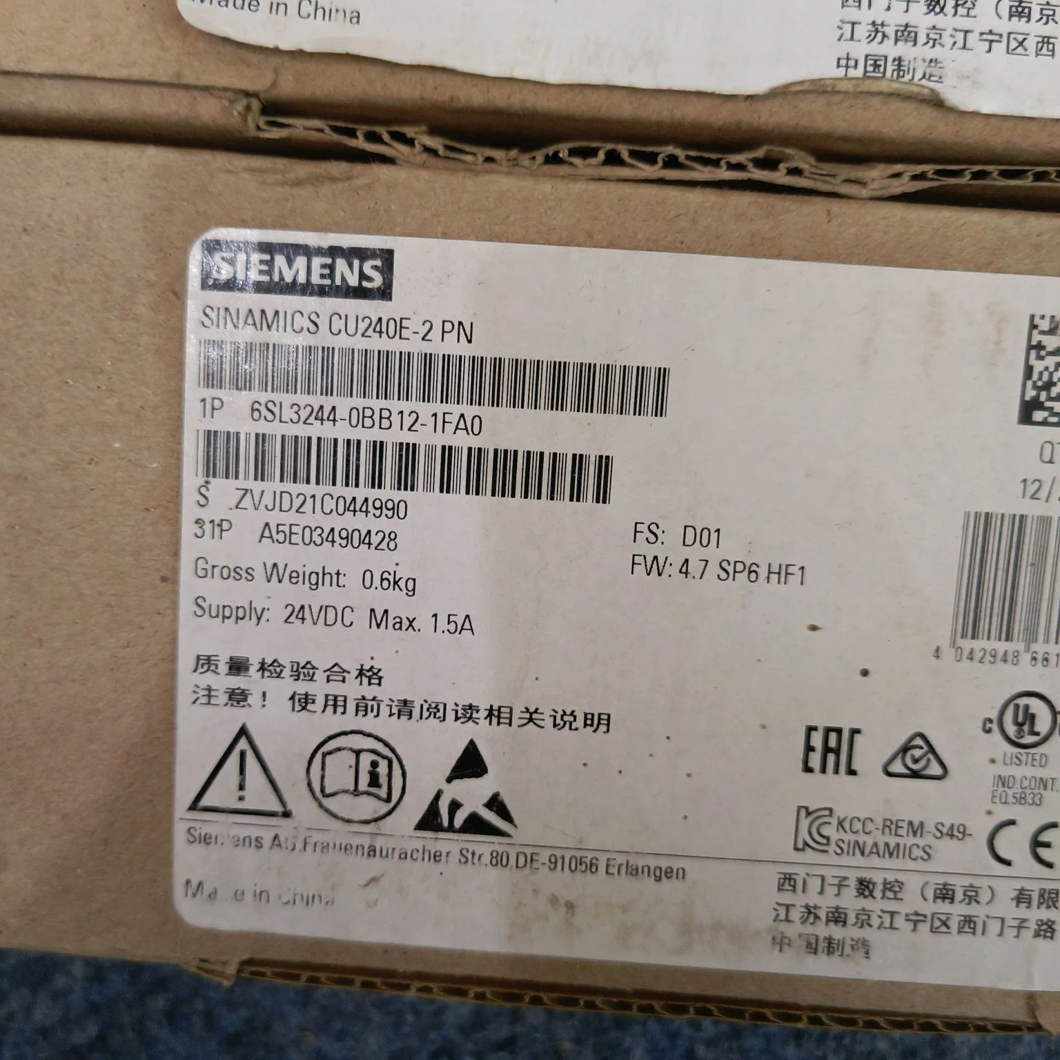 非实价议价议价正品原装PM240伺服功率模块6SL3244-0BB12-0BA20-1