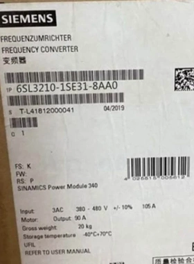 非实价议价议价6SL32101SE318AA0 178A 90KW 功率模块 PM340 6SL3