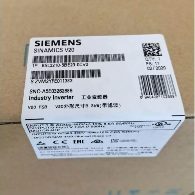 非实价议价议价6SL3210-5BE23-0CV0/OCVOV20变频器 3KW 6SL32105B