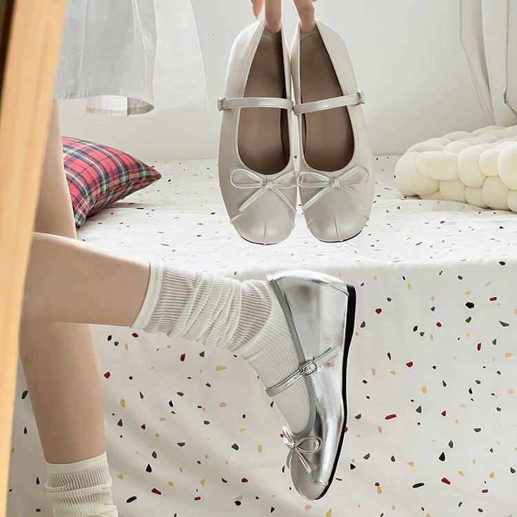 圆头银色法式浅口单鞋女小皮鞋2025新款配裙子百搭内增高玛丽珍鞋,女鞋,玛丽珍鞋,淘宝优惠券,粉丝福利购,淘宝优惠卷