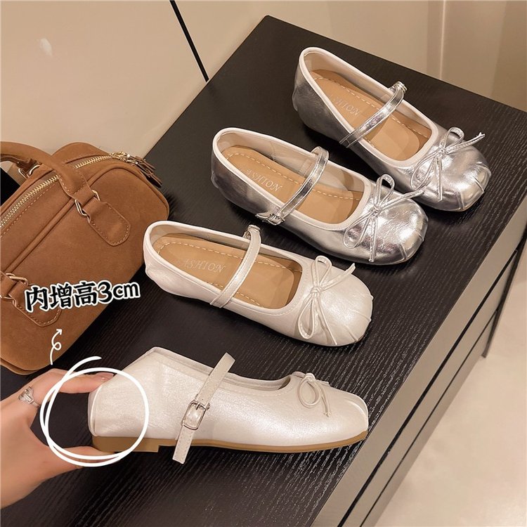 小香风玛丽珍鞋内增高女鞋