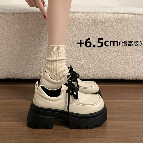英伦学院风增高松糕乐福女鞋