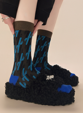 【4双装】复古袜子推荐穿搭无脑入~亮色系复古感潮流时尚袜子女！