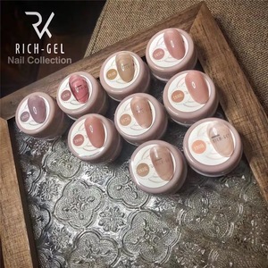 Rich Gel二代裸色系美甲夏季色冰透色美甲罐装胶日式甲油胶光疗胶
