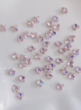 AONNAIL美甲K9立体彩钻小蝴蝶尖底钻饰品施家同款网红爆款