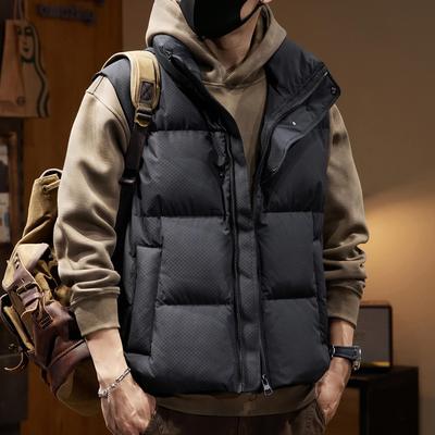 2025新款羽绒马甲男款冬季加厚保暖背心坎肩外套立领无袖马夹
