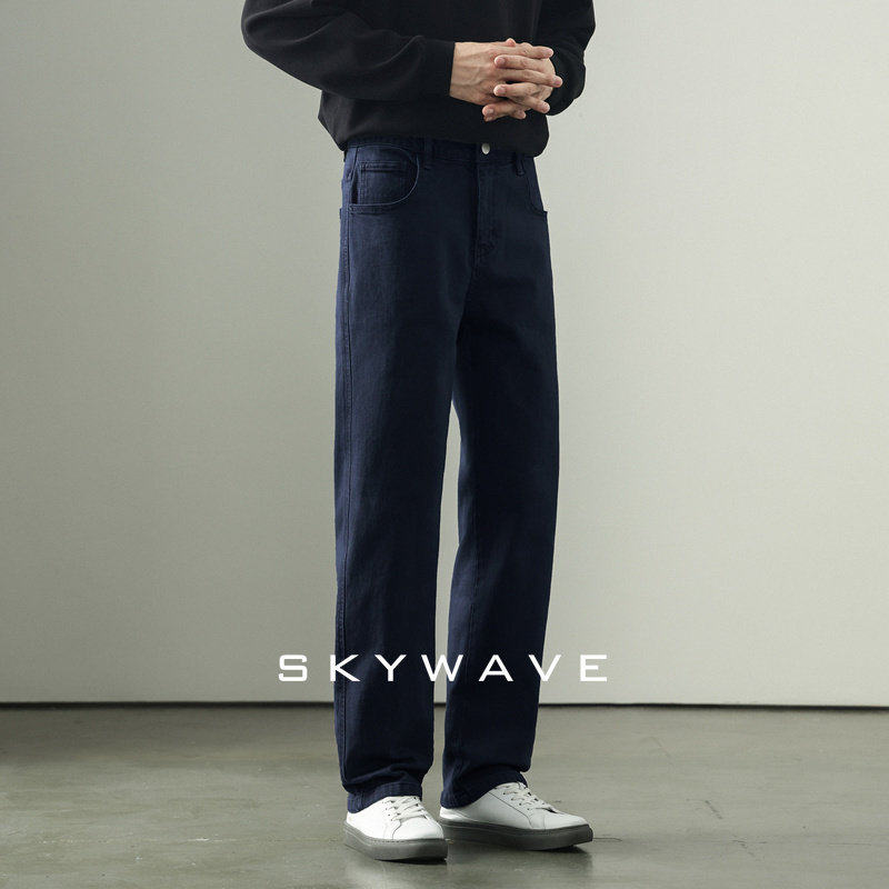 高端牛仔裤男士2026新款通勤微宽松合体百搭小直筒长裤商务休闲裤